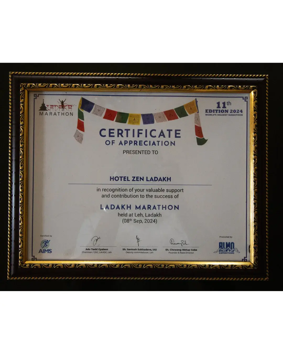 Zen Ladakh 5 star certificate - 03