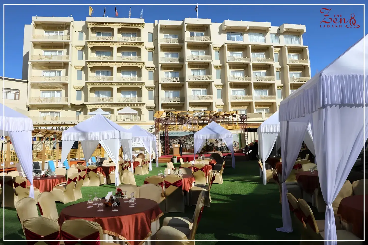 Alpine Celebration Lawns Framed by Himalayan Peaks